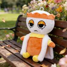 Dandy's World Artistic Plush Doll Set, Premium Suede Material With Abstract Design, Cute Aesthetic Room Decor, Perfect Holiday Gift For Teens & Adults - Orange - Visa 2