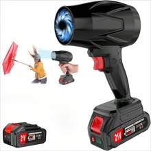Cordless Leaf Blower With 2 X 4.0Ah Battery And Charger, 600,000 RPM Turbo Air Jet Blower, Lightweight Handheld Blower With Adjustable Speed For Patio Cleaning, Lawn Care, Car, Blowing Leaves And Dust - Pin đen 1 - Xem 1