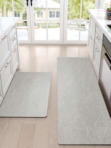 DAJIANG 1pc - Bohemian Vintage Kitchen Rug, Non-Slip Rubber Backing, Washable, Thick Kitchen Mat, Suitable For Hallway, Laundry Room, Holiday/Room Decor - Light Grey - View 9
