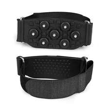 1Pair Ice Cleats Non-Slip 7 Teeth Spikes For Shoes Universal Fit Size 30-45 Winter Walking Hiking Snow - Black - View 10
