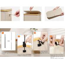 65L/50L Rolling Laundry Basket With Lid, Suitable For Dorm & Home Decor, Large Slim Clothes Hamper With Removable Bamboo Frame Bag