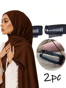 2件/4件/6件套女士围巾夹，强力头巾夹，杜帕塔固定夹，穆斯林头巾披肩固定夹