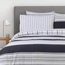Set de Edredn Full Queen 100% Algodn, Color Blanco con Negro, Liena Black. - reina completa + multicolor - Ver 2