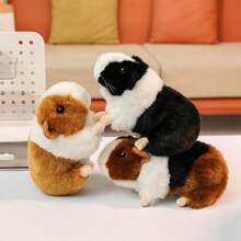 逼真的豚鼠毛绒玩具，趣味办公室和家居装饰，新年派对礼物，儿童生日游戏，收藏品，圣诞节、情人节、复活节和感恩节送给男女朋友的礼物。 - 彩色 - 查看 1