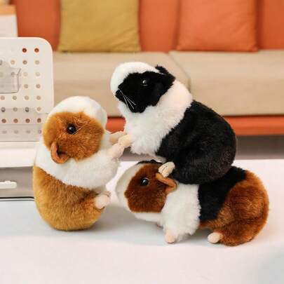 逼真的豚鼠毛绒玩具，趣味办公室和家居装饰，新年派对礼物，儿童生日游戏，收藏品，圣诞节、情人节、复活节和感恩节送给男女朋友的礼物。