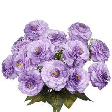 2 Pcs Artificial Flowers Zinnias Silk Flowers With Stems Zinnia Elegans Artificial Flowers For Outdoors Floral Arrangements Table Centerpieces Wedding Party Home Spring Summer Decor Purple - Màu tím - Xem 2