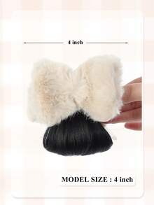 Women's Fashion Cute Bow Hair ClipAutumn/Winter Alligator Hair Clip Hairpin Accessory , Suitable For Daily & Party Wear, Double-Sided Bow Plush Hair Clip Wig Hairpiece Gift For All Seasons Valentines Claw Clips Hair Claws Hair Barrettes, School Stuff, Elegant, College, Winter Outfit For Women, Bows, Hair Accessories