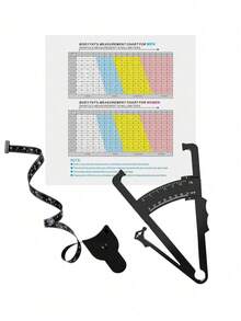 2026 New 3-Piece Skin Fold Caliper & Waist Tape Measure Body Fat Percentage Reference Chart, Men & Women Body Fat Measurement Kit, Convenient For Fitness Monitoring After Workout - Multicolor - View 25