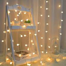 [LED String Lights] Battery-Powered LED Globe String Lights | Enchanting, Perfect For Indoor & Outdoor Decor, Parties, Weddings, And Garden Ambiance - Warm White Outdoor Supplies - trắng - Xem 7