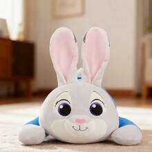 Miniso Zootopia Series Judy Lying Posture No.24 Plush Doll, Soft Short Plush Material, Zootopia Rabbit Shape, Blue-White Striped Outfit Decoration, Suitable For Home Ornament/Cushion/Daily Companion, Cute Large-Size Plush Doll(1 PC) - Multicolor - View 2