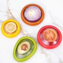 4-Piece Food Preservation Cover - Refrigerator And Freezer Vegetable And Fruit Sealing Film Box - Multicolor - View 7