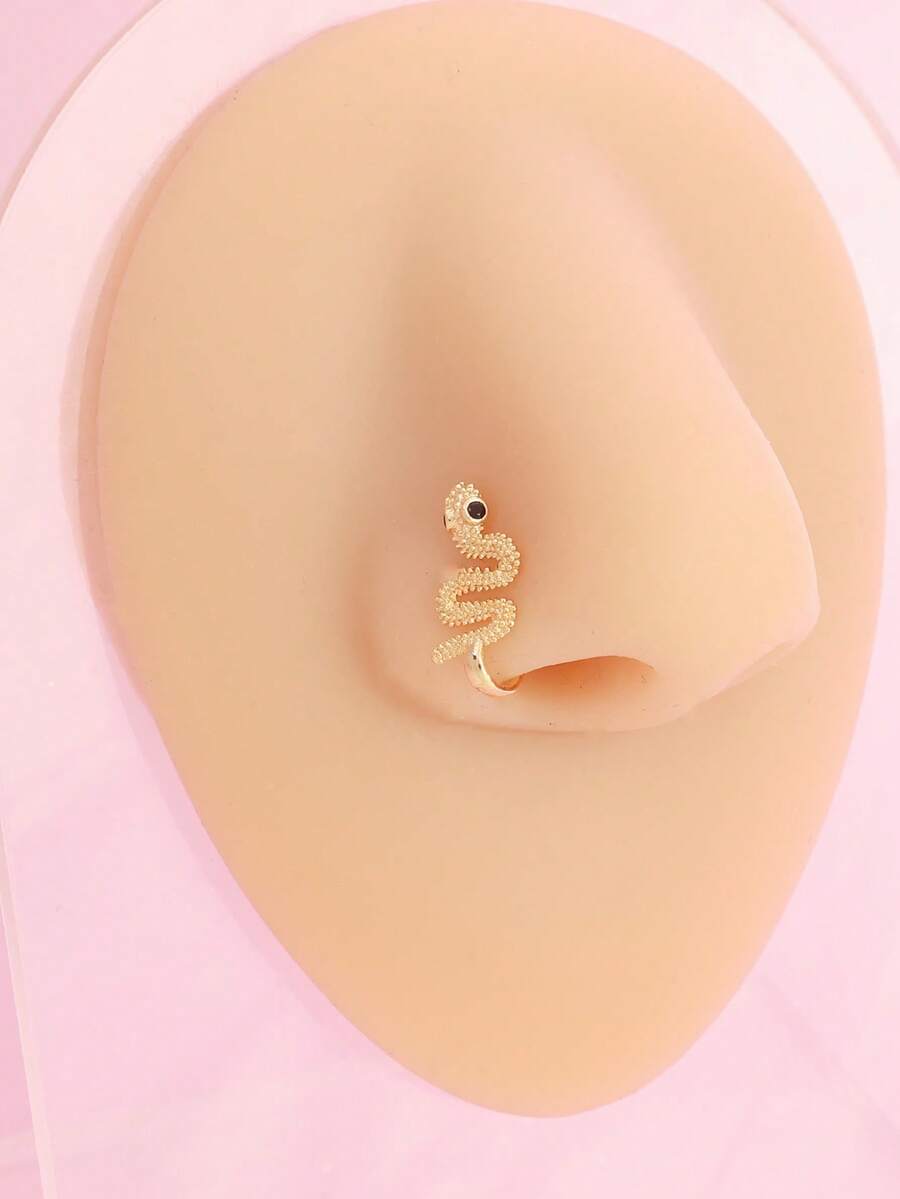 1pc Fashionable Snake Shaped Nose Ring, Suitable For Women's Daily Wear And Travel - Snake-shaped Nose Ring - View 1