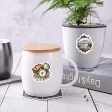 125张旅行贴纸，节日派对贴纸，成人游戏零食课堂手工礼品，可用于杯子、剪纸窗户装饰、汽车、笔记本电脑、水瓶、手机、滑板、行李箱等。 - 彩色 - 查看 9