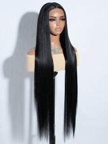 13*6*1 合成蕾丝前假发，38 英寸超长直发，自然黑渐变棕色蕾丝假发，适合角色扮演、耐热蕾丝前假发，女性日常派对佩戴 - 彩色 - 查看 5