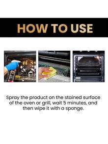 烤箱清洁喷雾，适用于日常家庭厨房除油除渍，清洁方便，可作为圣诞节、万圣节礼物赠送亲朋好友，限时热销促销价 - 液體 - 查看 3