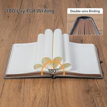 A5 360 Pages Lined Journaling Notebooks With Pen, Journals For Women Men Writing Notebook, Tree Of Life Design, Brown Edge Fine Inner Pocket - Dark Grey - 深灰色A5襯裡 - 查看 6