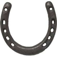 YFUG GO Cast Iron Horseshoe Wall Decor, Medium Horseshoe Durable Cast Iron 5 Holes On Each Side Indoor Or Outdoor1 Packu2026 - Initial - View 1