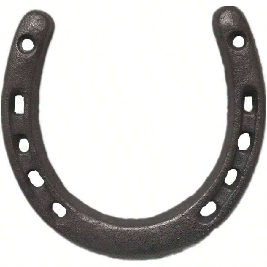 YFUG GO Cast Iron Horseshoe Wall Decor, Medium Horseshoe Durable Cast Iron 5 Holes On Each Side Indoor Or Outdoor1 Packu2026 - Initial - View 1