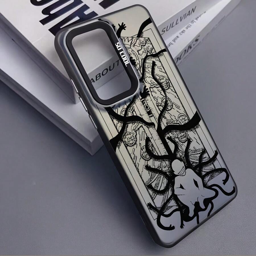 Funda para teléfono Galaxy S25, S24, S23, S22, S20 FE Ultra Plus 4G/5G con diseño de anime "Fullmetal Alchemist" - Cubierta trasera mate a prueba de golpes - Colores mixtos - Ver 1