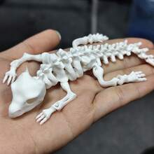 1pc 3D Printed Integrated Skeleton Demon Skull Dragon Movable Joint Dinosaur Model - Multicolor - View 3