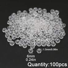 100颗彩色扁平圆形带孔玻璃珠,用于珠宝制作DIY串珠,例如手链、耳环、配饰,水晶DIY散珠 - 6mm扁球玻璃珠100pcs - 查看 15