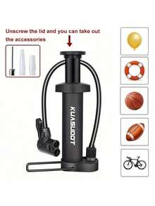 这款充气泵是您的一站式充气解决方案！它适用于自行车轮胎（山地车、公路车）、运动球类（篮球、足球、排球）以及其他充气物品。无需多个充气泵——一个工具即可满足您所有的充气需求。 - 彩色 - 查看 2