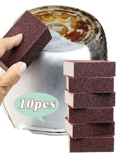 Smärgelrengöringssvamp, mångsidigt rengöringsverktyg, stark dekontaminering och rostborttagning, hållbar och icke-slipande, utformad för rengöring av köksspisar/kastruller/kakel