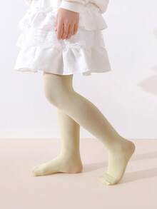 8 Pairs Girls' Vertical Striped Tights, Sweet Style, High Elasticity & Density Pantyhose, Spring/Summer New Arrivals - Multicolor - View 9