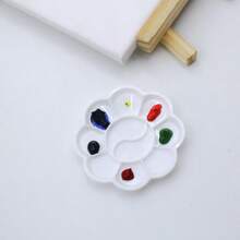 5pcs/10pcs/20pcs Mini Flower Shaped Plastic Palette - Suitable For Mixing Watercolor, Gouache Paints For Artistic Painting