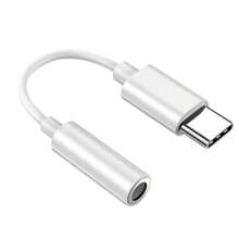 Type C To 3.5 Mm Aux Adapter Type-C 3.5mm Jack Audio Cable For Phone Laptops 3.5 Wired Earphones Audio Adapter Aux Cable - 白色 - 查看 5