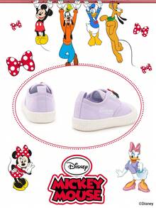 Disney 1 Pair Official Collaboration Mickey Mouse Children's Sports Shoes, Suitable For Daily Wear, Festivals, Sports And Outdoor Activities. Comfortable, Fit Foot Shape, Non-Slip, Breathable. (Boys' Sports Shoes, Boys' Casual Shoes, Children's Sports Shoes, Girls' Sports Shoes, Girls' Casual Shoes) - Purple - View 3