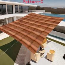 1pc 2D Digital Print Sun Shade Cloth, 5 Different Styles Of Faux Wood Grain & Stone Patterns, Features Include Printed Pattern, Wind Resistant, Detachable, Lightweight, Semi-Shading, Dust-Proof, And Wear-Resistant. - Multicolor - View 17