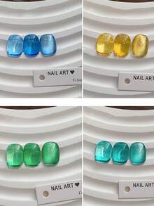 Miss Leia 15ml Spring/Summer Nail Ice Dopamine Rainbow Glaze Glass Bead Gel Nail Polish New Whitening Jelly Candy Soda Nail Polish Can Be Overlaid Crystal Cat's Eye Popular Color Gel Varnish Beginner Nail Art UV LED Curing Soakable Semi-Permanent Suitable For Beauty Salon Nail Salon Set DIY Home Holiday Women's Gift Nail Art - 彩色 - 查看 4