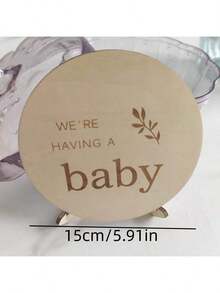 1件木质标牌，婴儿木质公告板，孕妇礼物，婴儿纪念品，婴儿房装饰 - 木質色 - 查看 14