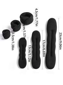 1/2/3件装发髻造型器，多功能蓬松厚发髻定型发圈，女士美发造型工具 - 彩色 - 查看 3