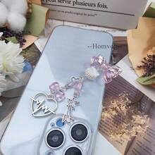 1-4PCS Cute Phone Charms Aesthetic Y2K Cell Phone Charms Strap Strawberry Butterfly Star PhoneCharm Y2K Accessories For Bag Keychain  Camera Pendants Decor - 2xPinkBowBlueStar - 查看 4
