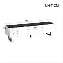 Television Stands & Entertainment Centers - Black + White + MDF + Particle Board - View 5