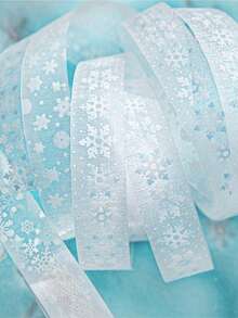 15mm*2M Translucent Winter Snowflake Tape Hand Account Decor Diary Waterproof Masking Tape Scrapbooking Adhesive DIY Junk Journaling Crafts