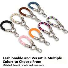 Cordón de muñeca anti-pérdida para teléfono con hebilla de metal y junta, longitud: 10,6 cm - Rosa Pálido - Ver 7