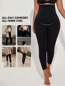 孕妇瑜伽裤，高腰设计，柔软弹力，不透，适合产后穿着