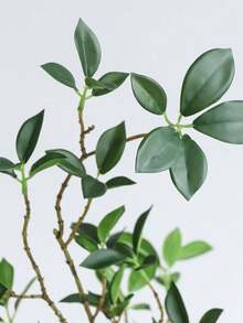 2Pcs/4Pcs Artificial Minimalist Green Leaf Stem (29.52inch) - Bendable Branch Design For Daily Home Decoration - Multicolor - View 3