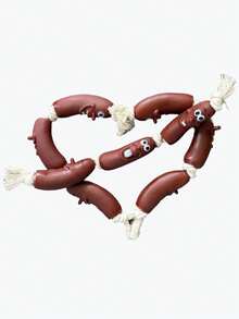1pc/3pcs Funny Sausage Shaped Dog Chew Toys - Made Of TPR Material, Durable & Bite-Resistant, Pet Interactive, Top Choice For Dogs To Relieve Boredom - Multicolor - View 11