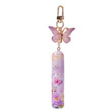 1pc Travel Perfume Spray Bottle, Perfume Bottle With 3D Butterfly Pendant,  Fragrance Empty Perfume Refillable Bottle, Suitable For Travel And Outings, Travel Essential, Back To School Perfume Bottle, Visible Liquid Window, 5ML Travel-Sized, Keychain, Bag Charm, Gifts For Women - New Purple Butterfly - 查看 10