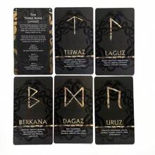 26pcs Rune - Divination Cards In Goth/Occult Style, Suitable For Beginners & Enthusiasts, For Spiritual Journey & Fate Exploration, Ideal Gift For Halloween, Christmas, Birthday | Exquisite Card Design - Multicolor - View 7