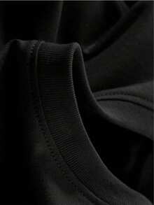 1pc Women' S Golf Sunset Print Black TShirt, Crew Neck, Casual Cotton Tee Medium Stretch Knit Fabric, Regular Fit For Female Ladies For Spring/ Summer/ Fall Easter Thanksgiving - 黑色 - 查看 5