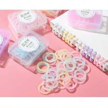 20pcs/Box Spiral Binding Rings, Plastic Punched Rings, File Binder Rings, Loose-Leaf Rings In Muted Colors, Transparent Plastic Spiral Rings - Multicolor - View 3