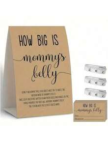 Bảng đo bụng bầu "Bụng mẹ to cỡ nào?", Trò chơi trong tiệc mừng em bé, Thước dây đo bụng bầu, "Bụng mẹ to cỡ nào?" trong tiệc mừng em bé. - Nhiều màu - Xem 5