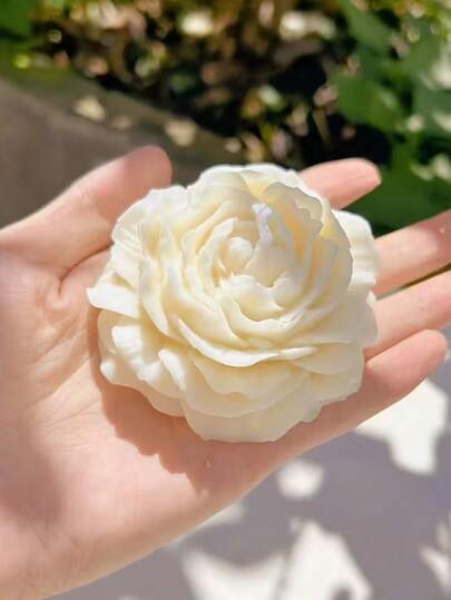 1pc Peony Flower Silicone Mold, Suitable For DIY Candle Mold, Creative Handicraft Mold
