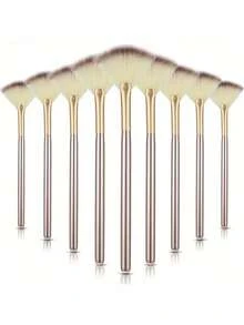 1/3/5/9pcs Soft Fan-Shaped Face Mask Brushes, Suitable For Exfoliating Masks, Acid Masks, Mud Masks, Etc.