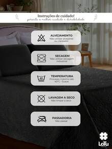 Colcha Cobre Leito 3 Peças Casal/Queen/King Size Solteiro 2 Peças Kit Fronha MELHOR CUSTO BENEFÍCIO - Preto - Visão 5